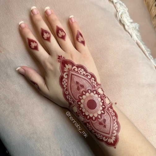 Band Style Back Side Mehndi